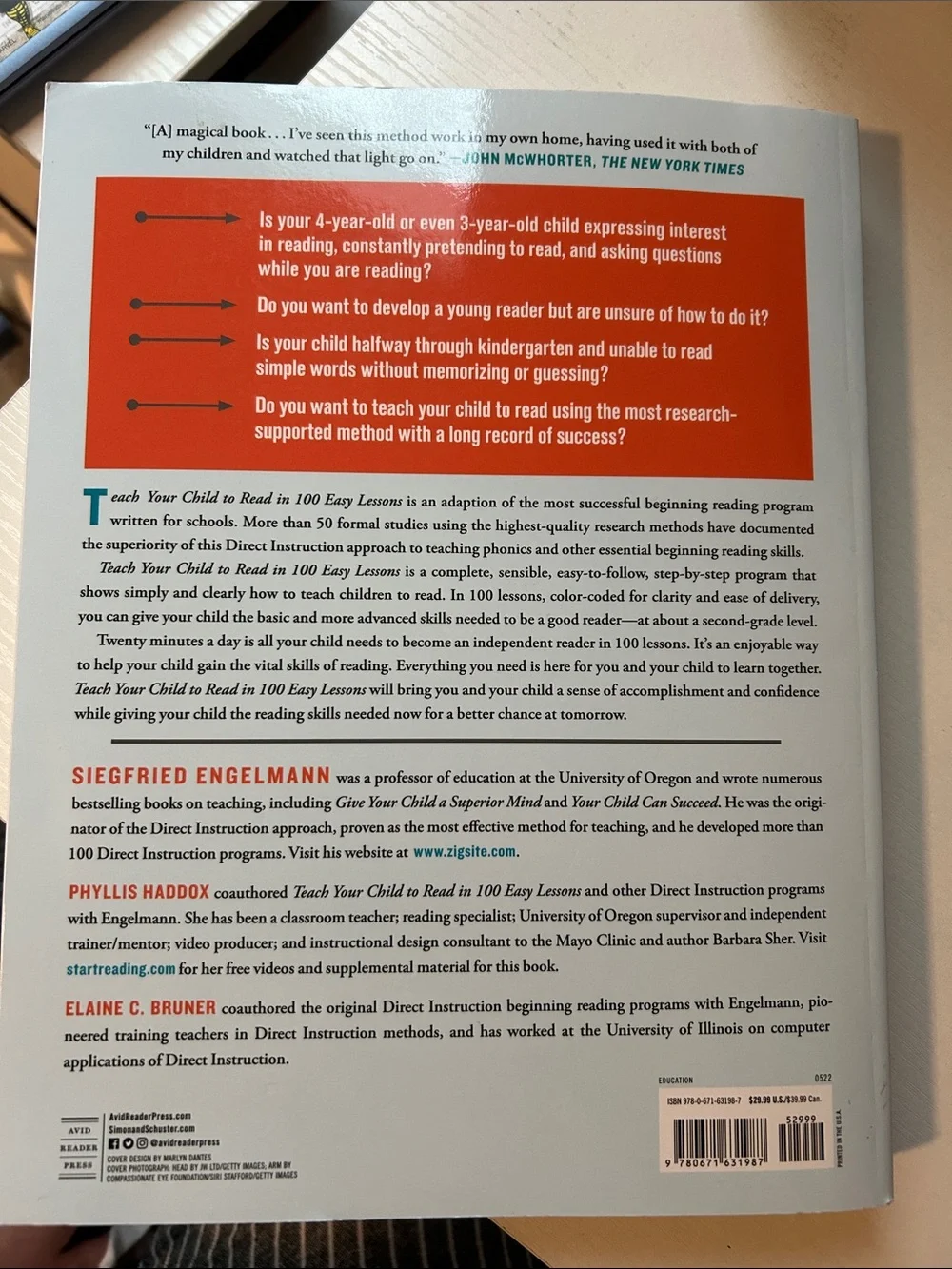 Teach Your Child to Read in 100 Easy Lessons - Light Blue & Orange